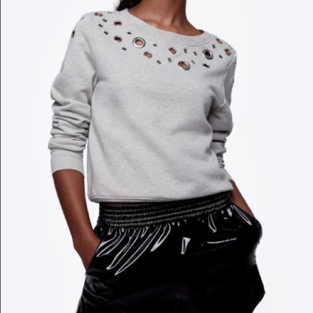NWT Daya by Zendaya grey sweater Sz XS